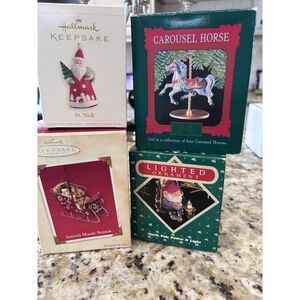 Lot Vintage Hallmark Christmas Ornaments All An Original Box 1 Is A LightUp 2378